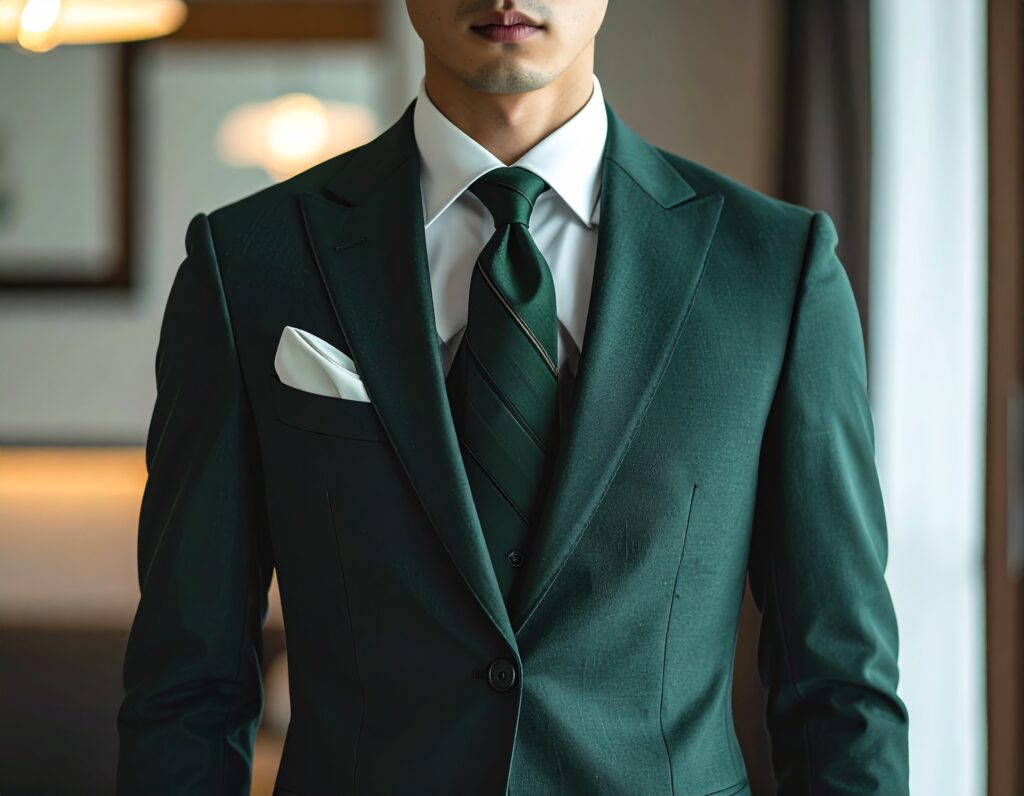 Firefly_stylish-Japanese-man-wearing-a-dark-green-formal-suit-with-a-matching-deep-green-or-d-577002-1-1-1024x796 成人式スーツ徹底ガイド2026 - 失敗しない選び方・トレンド・準備完全版